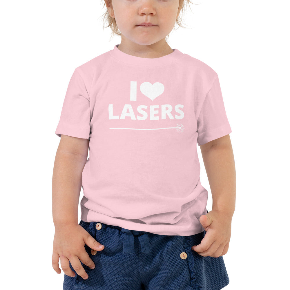 Toddler I <3 Lasers Short Sleeve Tee