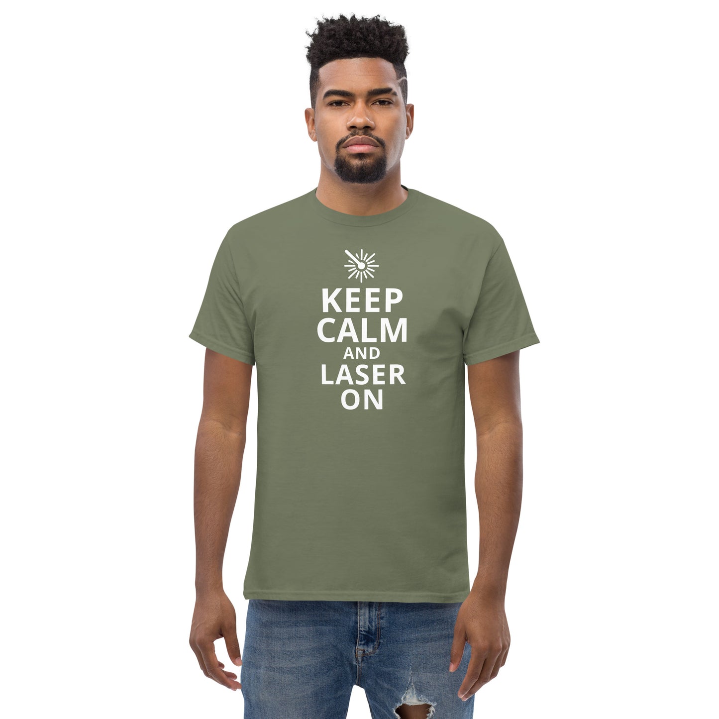 Keep Calm and Laser On - Men's Tee