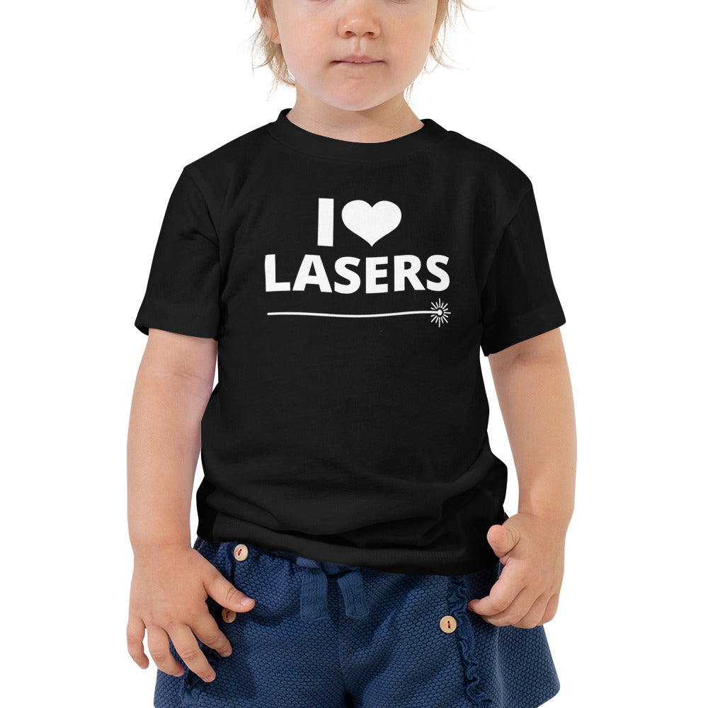 Toddler I <3 Lasers Short Sleeve Tee