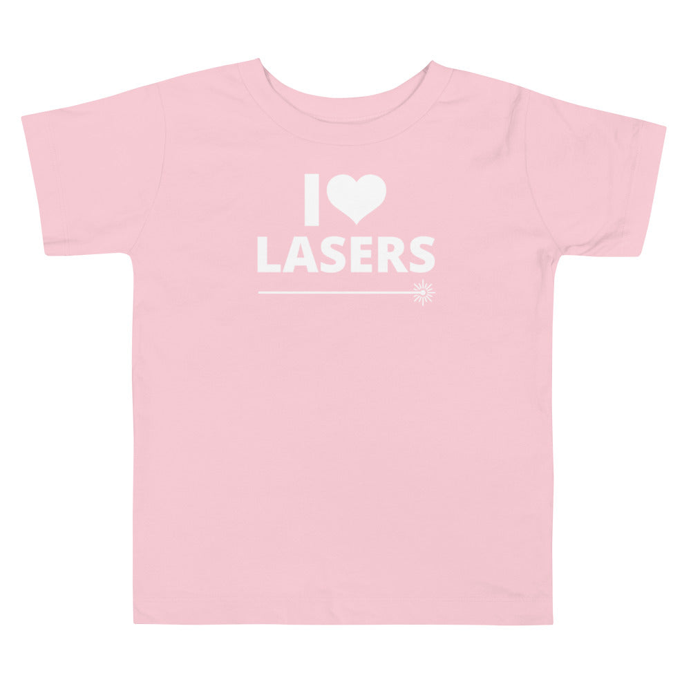 Toddler I <3 Lasers Short Sleeve Tee